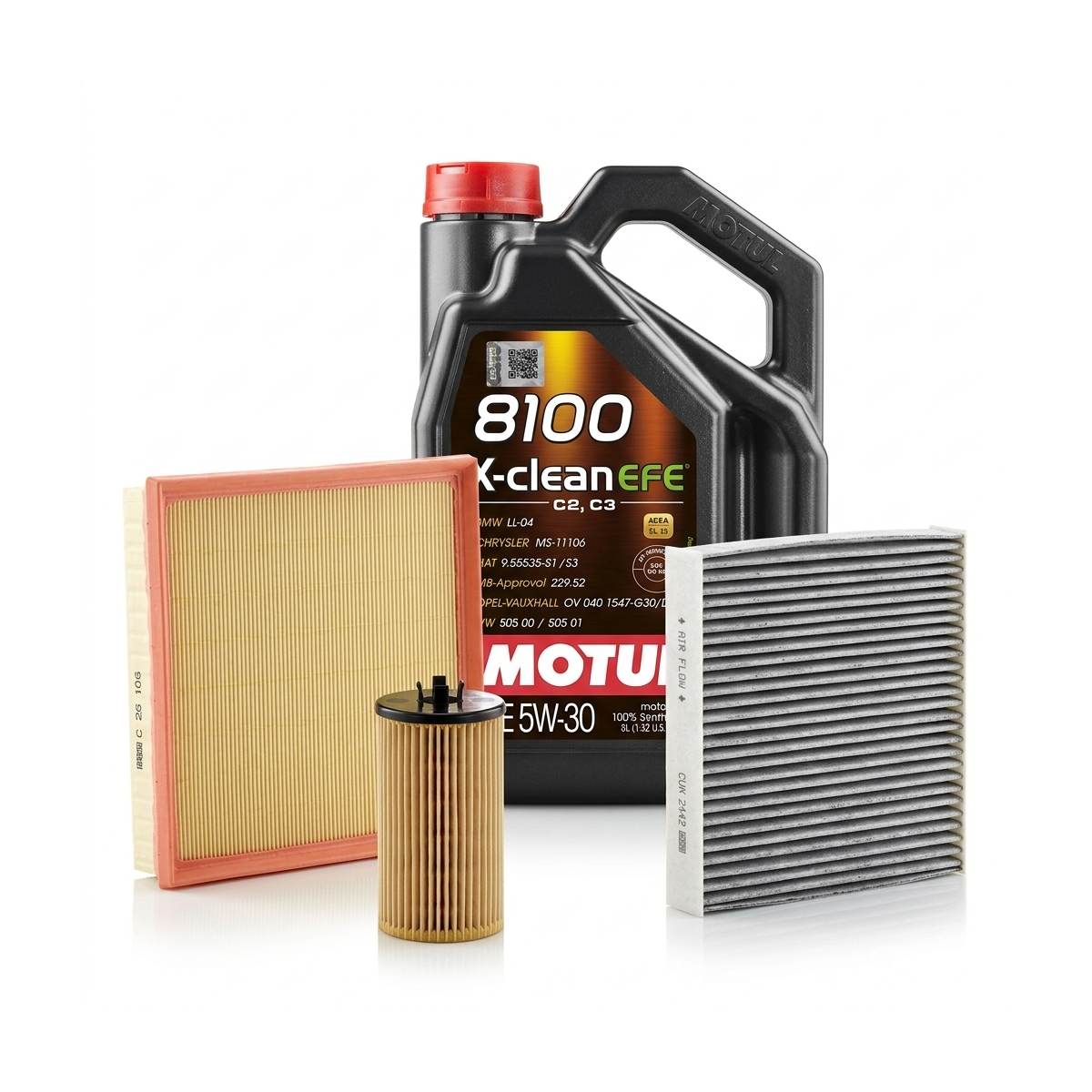 Kit revizie ulei Motul 8100 X-CLEAN EFE 5W-30 + filtre Opel Astra J 1.6 115 CP – MANN