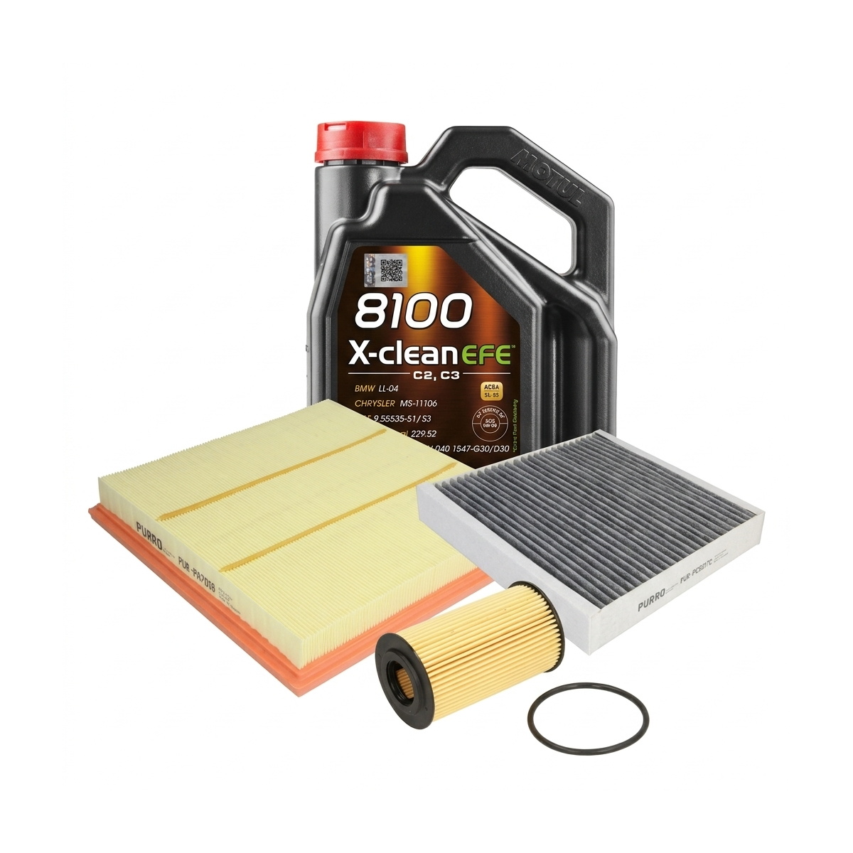 Kit revizie ulei Motul 8100 X-CLEAN EFE 5W-30 + filtre Opel Astra J 1.6 115 CP – PURRO