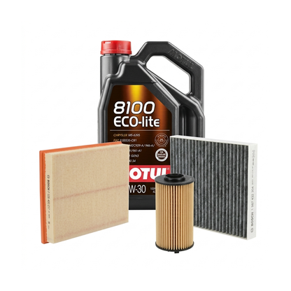Kit revizie ulei Motul 8100 ECO-LITE 5W-30 + filtre Opel Astra J 1.4 Turbo 140 CP – Bosch