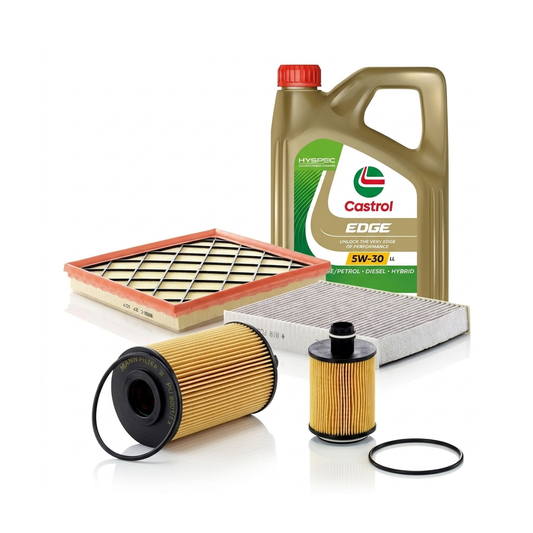 Kit revizie ulei Castrol EDGE 5W-30 LL + filtre Opel Astra J 1.3 CDTI 95 CP – MANN