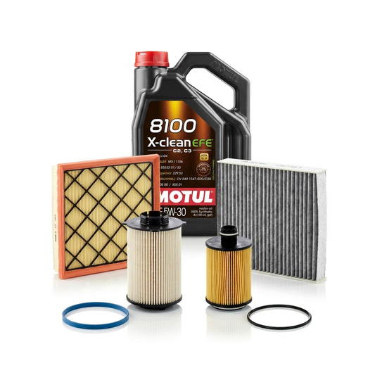Kit revizie ulei Motul 8100 X-CLEAN EFE 5W-30 + filtre Opel Astra J 1.3 CDTI 95 CP – MANN