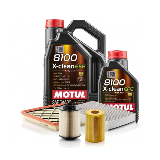 Kit revizie ulei Motul 8100 X-CLEAN EFE 5W-30 + filtre Opel Astra J 1.7 CDTI 110 CP – MANN