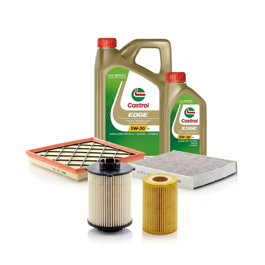 Kit revizie ulei Castrol EDGE 5W-30 LL + filtre Opel Astra J 1.7 CDTI 125 CP – MANN