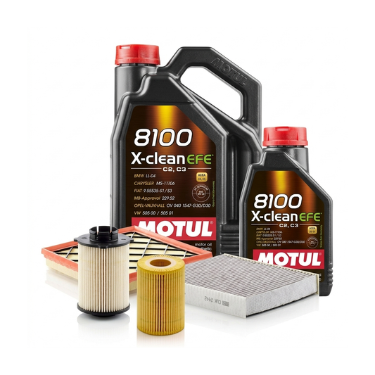 Kit revizie ulei Motul 8100 X-CLEAN EFE 5W-30 + filtre Opel Astra J 1.7 CDTI 125 CP – MANN
