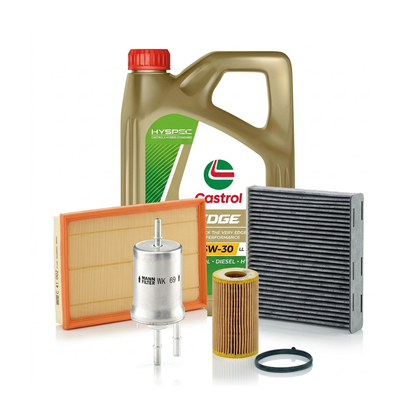 Kit revizie ulei Castrol EDGE 5W-30 LL + filtre VW Golf 6 2.0 R 4motion 270 CP – MANN