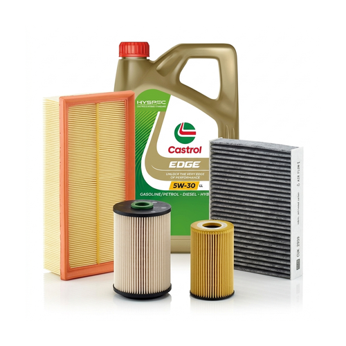 Kit revizie ulei Castrol EDGE 5W-30 LL + filtre VW Jetta 3 1.6 TDI 105 CP – MANN