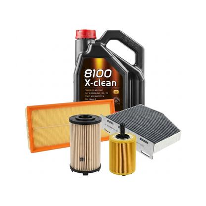 Kit revizie ulei Motul 8100 X-CLEAN 5W-40 + filtre VW Passat B6 2.0 TDI 4motion 170 CP – Bosch