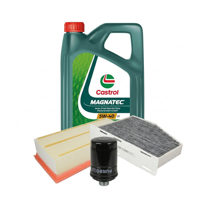 Kit revizie ulei Castrol MAGNATEC 5W-40 C3 + filtre VW Passat B6 1.8 TSI 152 CP – PURRO