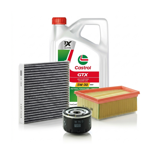 Kit revizie ulei Castrol GTX 5W-30 + filtre Dacia Duster HS 1.6 16V 105 CP – MANN