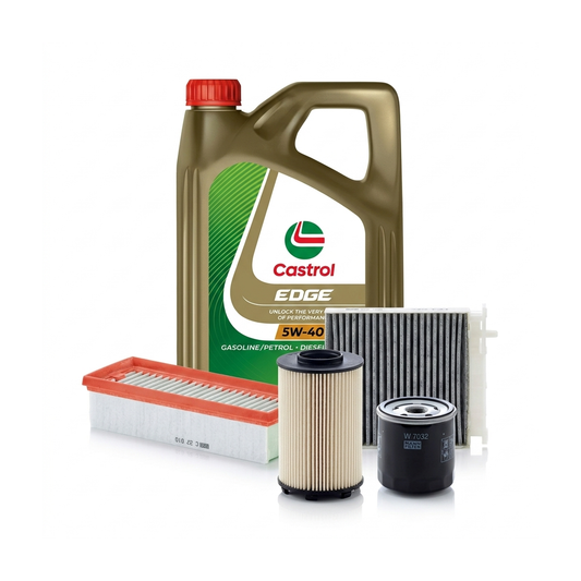 Kit revizie ulei Castrol EDGE 5W-40 + filtre Dacia Duster HS 1.5 dCi 107 CP – MANN