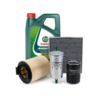 Kit revizie ulei Castrol MAGNATEC 5W-40 A3/B4 + filtre VW Jetta 3 1.6 MultiFuel 102 CP – Bosch