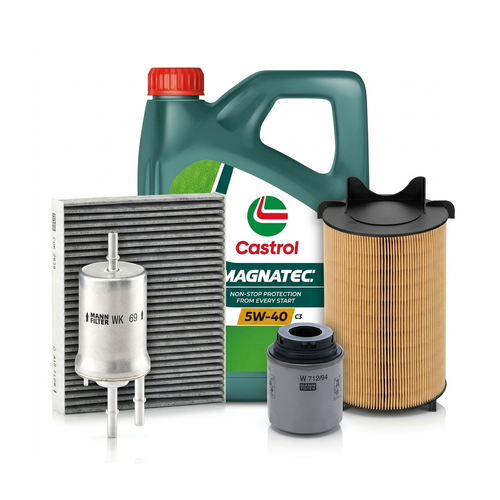 Kit revizie ulei Castrol MAGNATEC 5W-40 C3 + filtre Skoda Octavia 2 1.2 TSI 105 CP – MANN