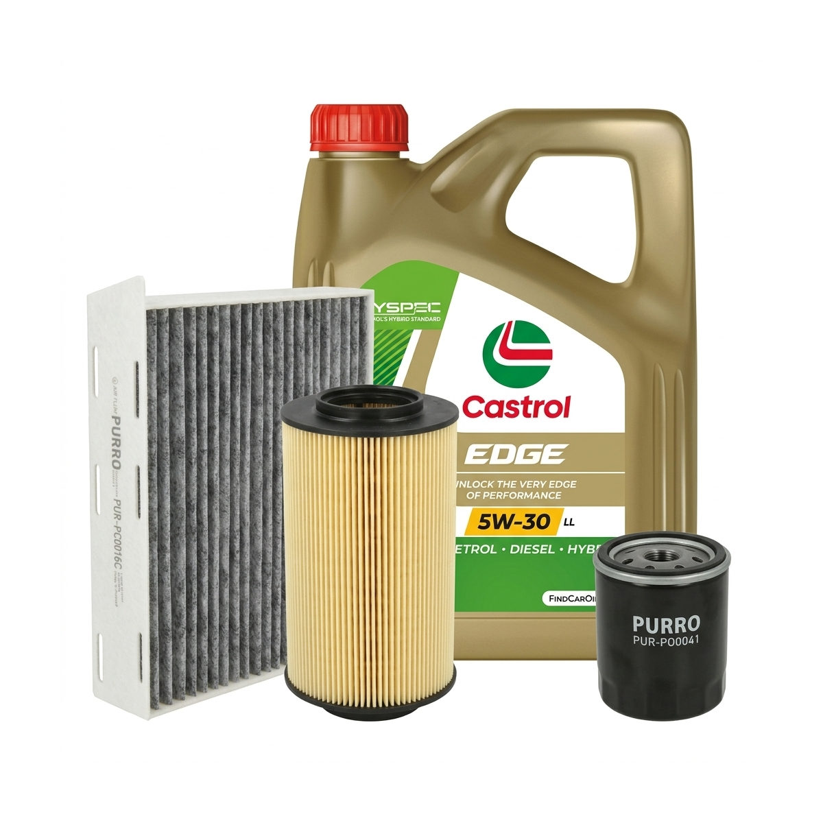 Kit revizie ulei Castrol EDGE 5W-30 LL + filtre Skoda Octavia 2 1.2 TSI 105 CP – PURRO