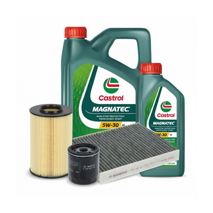 Kit revizie ulei Castrol MAGNATEC 5W-30 A5 + filtre Ford Focus 2 2.0 LPG 145 CP – Bosch
