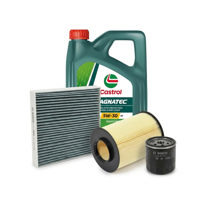 Kit revizie ulei Castrol MAGNATEC 5W-30 A5 + filtre Ford Focus 2 1.6 LPG 115 CP – Bosch