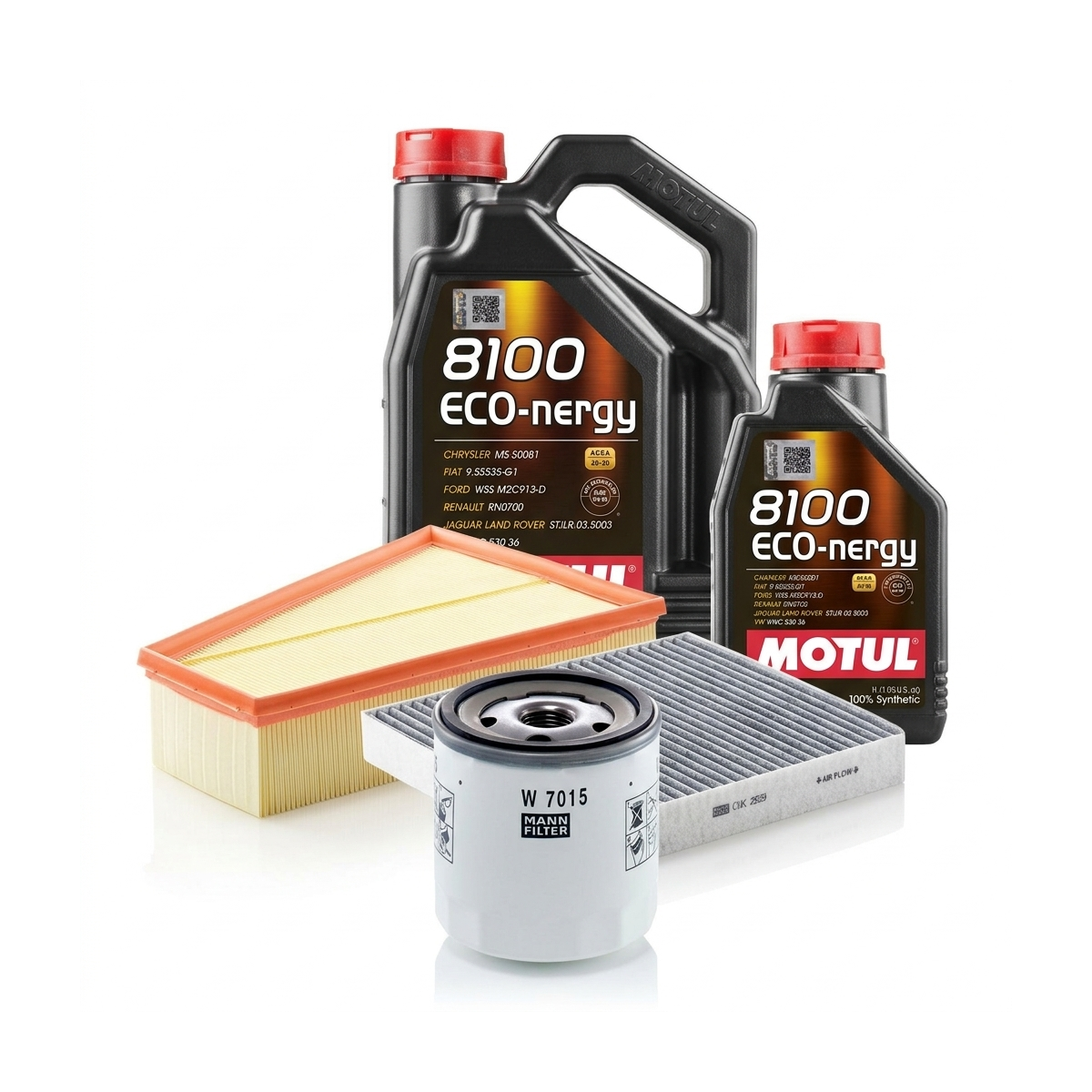 Kit revizie ulei Motul 8100 ECO-NERGY 5W-30 + filtre Ford Mondeo 4 2.0 SCTi 203 CP – MANN