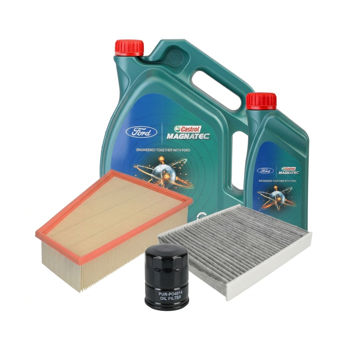 Kit revizie ulei Castrol Ford Magnatec A5 5W-30 + filtre Ford Mondeo 4 2.0 SCTi 203 CP – PURRO