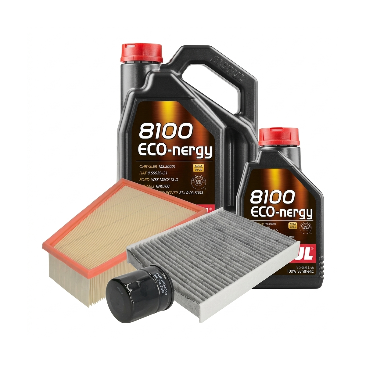Kit revizie ulei Motul 8100 ECO-NERGY 5W-30 + filtre Ford Mondeo 4 2.0 SCTi 203 CP – PURRO