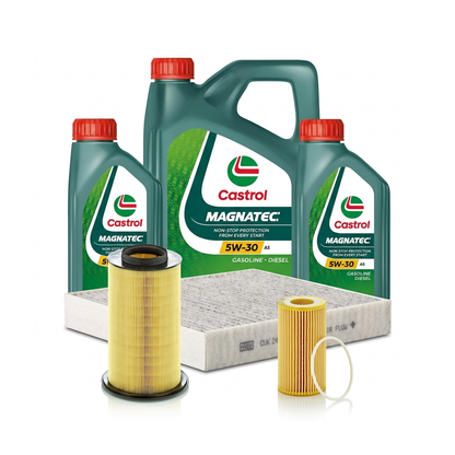 Kit revizie ulei Castrol MAGNATEC 5W-30 + filtre Ford Focus 2 2.5 RS 500 350 CP – MANN