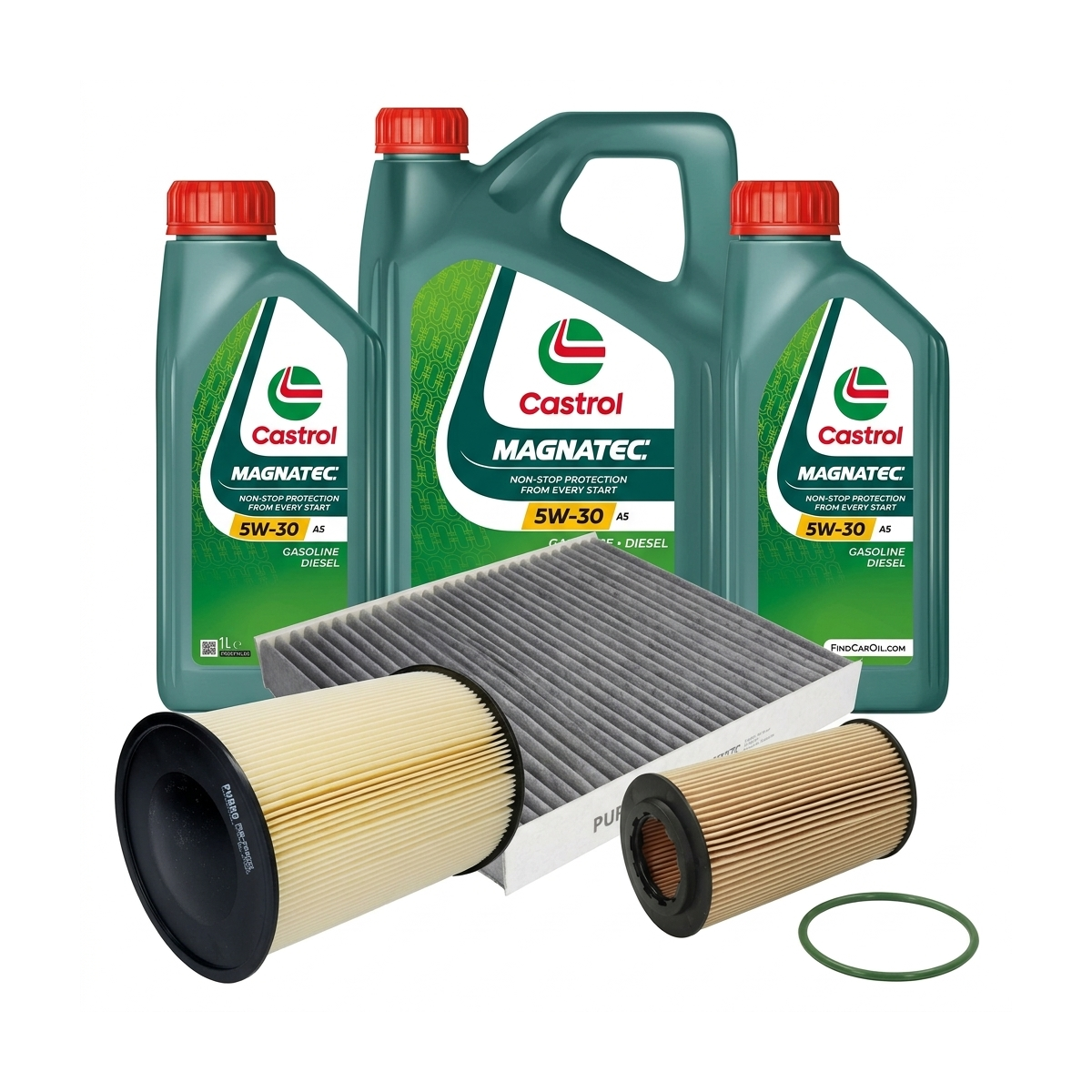 Kit revizie ulei Castrol MAGNATEC 5W-30 + filtre Ford Focus 2 2.5 RS 500 350 CP – PURRO