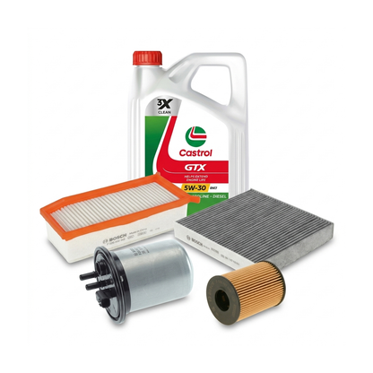 Kit revizie ulei Castrol GTX 5W-30 RN17 + filtre Dacia Sandero 2 1.5 dCi 75 Blue dCi 75 CP – Bosch