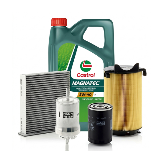 Kit revizie ulei Castrol MAGNATEC 5W-40 C3 + filtre Skoda Octavia 2 1.6 LPG 102 CP – MANN