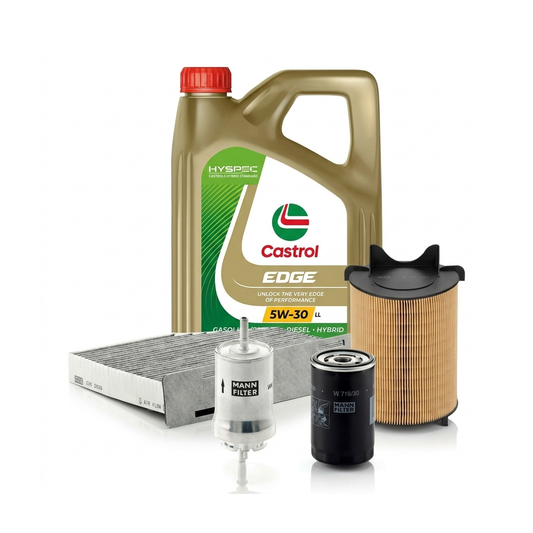 Kit revizie ulei Castrol EDGE 5W-30 LL + filtre Skoda Octavia 2 1.6 LPG 102 CP – MANN