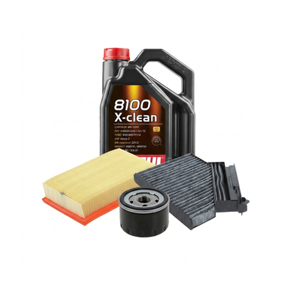 Kit revizie ulei Motul 8100 X-CLEAN 5W-40 + filtre Renault Clio 3 1.6 107 CP – Bosch