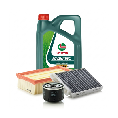 Kit revizie ulei Castrol MAGNATEC 5W-40 C3 + filtre Renault Clio 3 1.6 107 CP – MANN