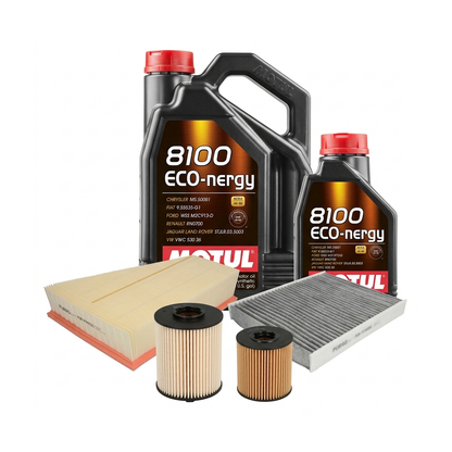 Kit revizie ulei Motul 8100 ECO-NERGY 5W-30 + filtre Ford Mondeo 4 2.0 TDCi 136 CP – PURRO