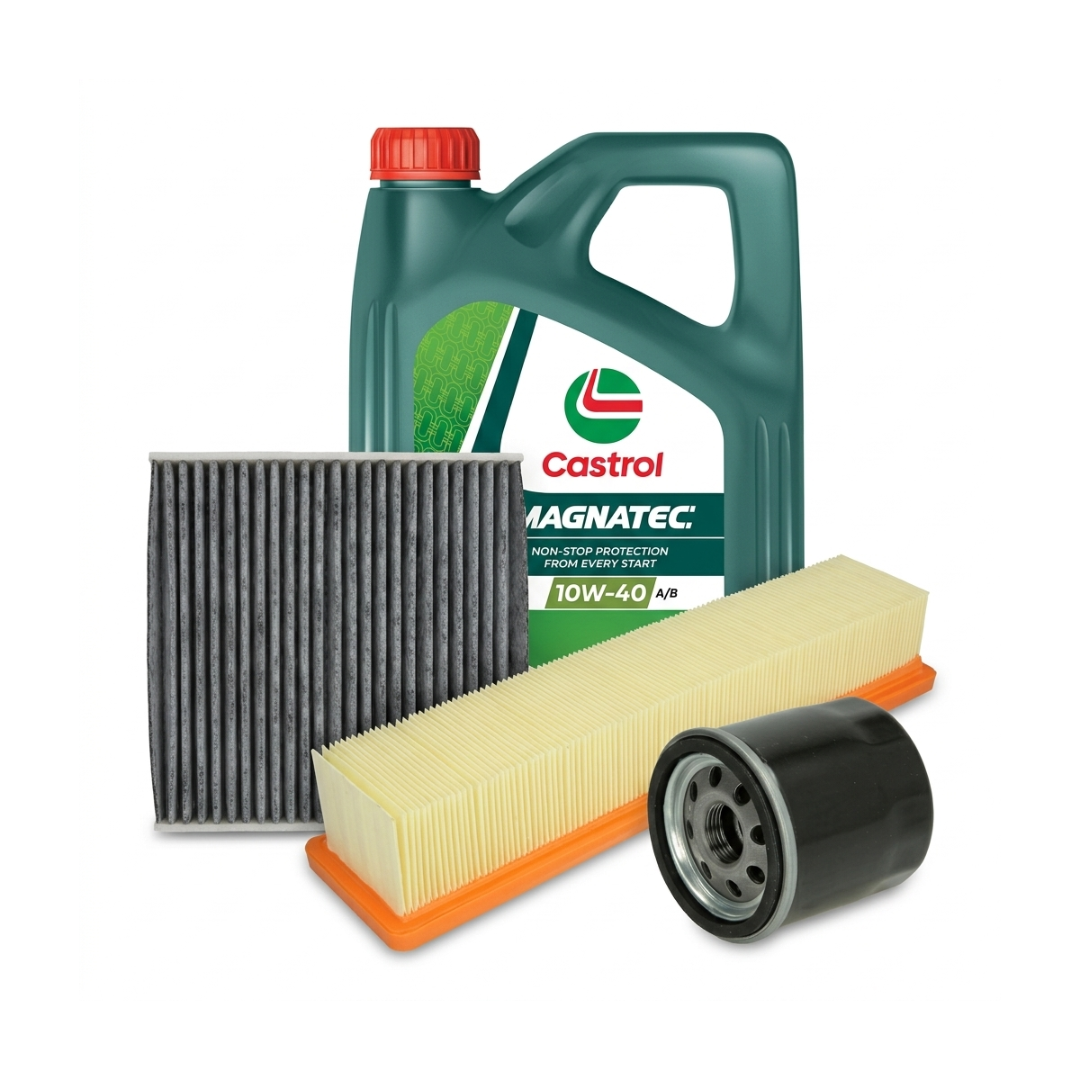 Kit revizie ulei Castrol MAGNATEC 10W-40 A/B + filtre Renault Clio 3 1.2 Ethanol 75 CP – PURRO
