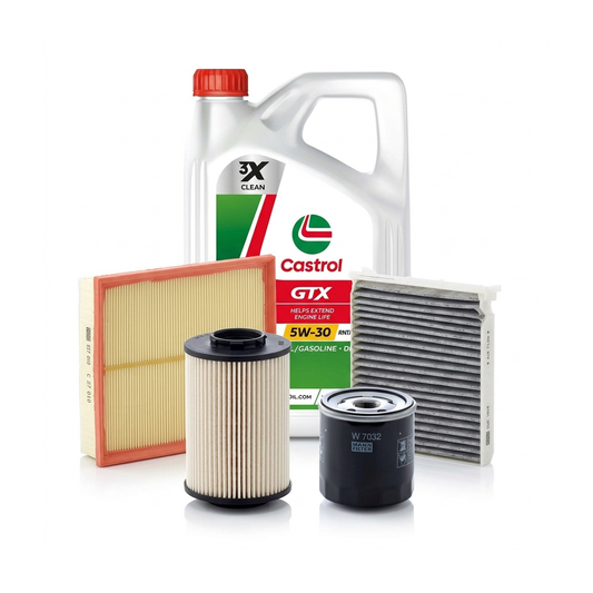 Kit revizie ulei Castrol GTX 5W-30 RN17 + filtre Dacia Duster HS 1.5 dCi 109 CP – MANN