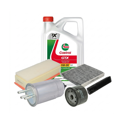 Kit revizie ulei Castrol GTX 5W-30 RN17 + filtre Dacia Duster HS 1.5 dCi 90 CP – PURRO