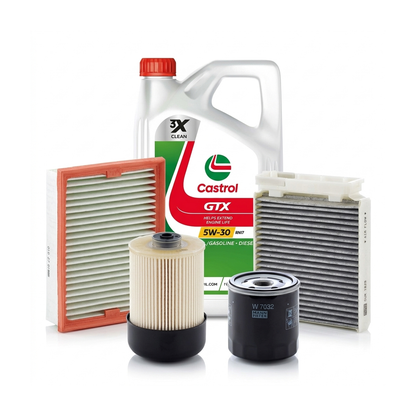 Kit revizie ulei Castrol GTX 5W-30 RN17 + filtre Dacia Duster HS 1.5 dCi 4x4 90 CP – MANN