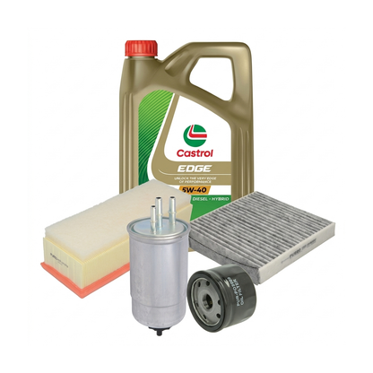 Kit revizie ulei Castrol EDGE 5W-40 + filtre Dacia Duster HS 1.5 dCi 4x4 90 CP – PURRO