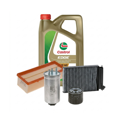 Kit revizie ulei Castrol EDGE 5W-40 + filtre Dacia Duster HS 1.5 dCi 4x4 110 CP – Bosch
