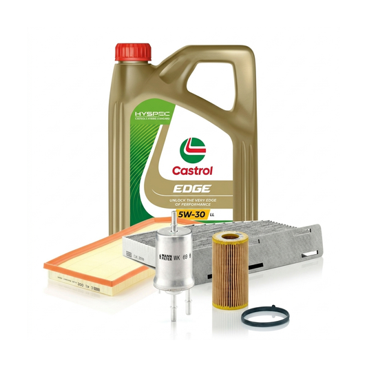 Kit revizie ulei Castrol EDGE 5W-30 LL + filtre VW Golf 6 2.0 R 4motion 256 CP – MANN
