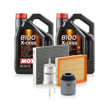 Kit revizie ulei Motul 8100 X-CESS 5W-40 + filtre VW Jetta 4 1.4 TSI 150 CP – MANN