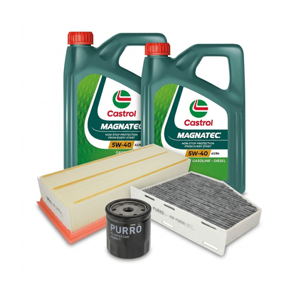 Kit revizie ulei Castrol MAGNATEC 5W-40 A3/B4 + filtre VW Jetta 4 1.4 TSI 150 CP – PURRO