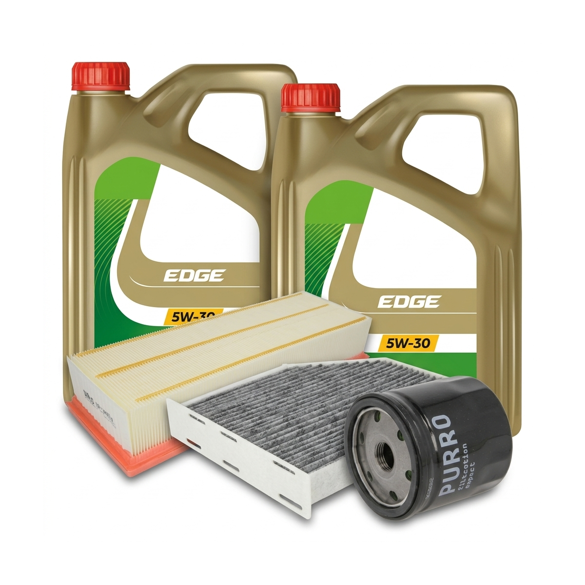 Kit revizie ulei Castrol EDGE 5W-30 LL + filtre VW Jetta 4 1.4 TSI 150 CP – PURRO