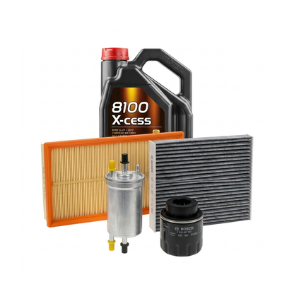 Kit revizie ulei Motul 8100 X-CESS 5W-40 + filtre VW Touran 1T3 1.4 TSI 140 CP – Bosch