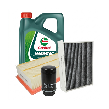 Kit revizie ulei Castrol MAGNATEC 5W-40 A3/B4 + filtre VW Touran 1T3 1.4 TSI EcoFuel 150 CP – PURRO