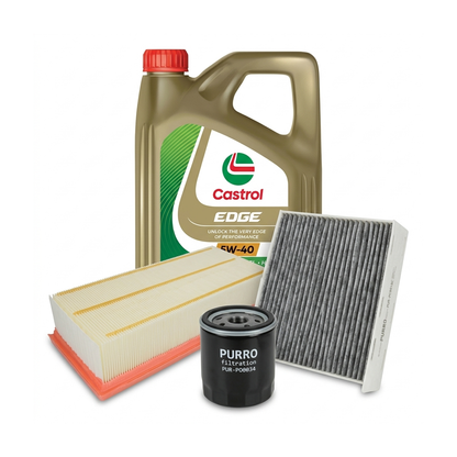 Kit revizie ulei Castrol EDGE 5W-40 + filtre VW Touran 1T3 1.4 TSI EcoFuel 150 CP – PURRO