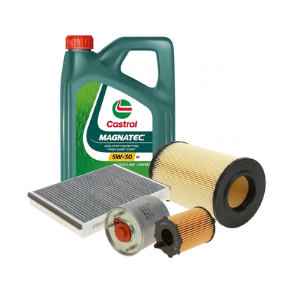 Kit revizie ulei Castrol MAGNATEC 5W-30 A5 + filtre Ford Focus 3 1.6 TDCi ECOnetic 105 CP – Bosch