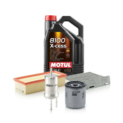 Kit revizie ulei Motul 8100 X-CESS 5W-40 + filtre VW Touran 1T3 1.4 TSI 170 CP – MANN