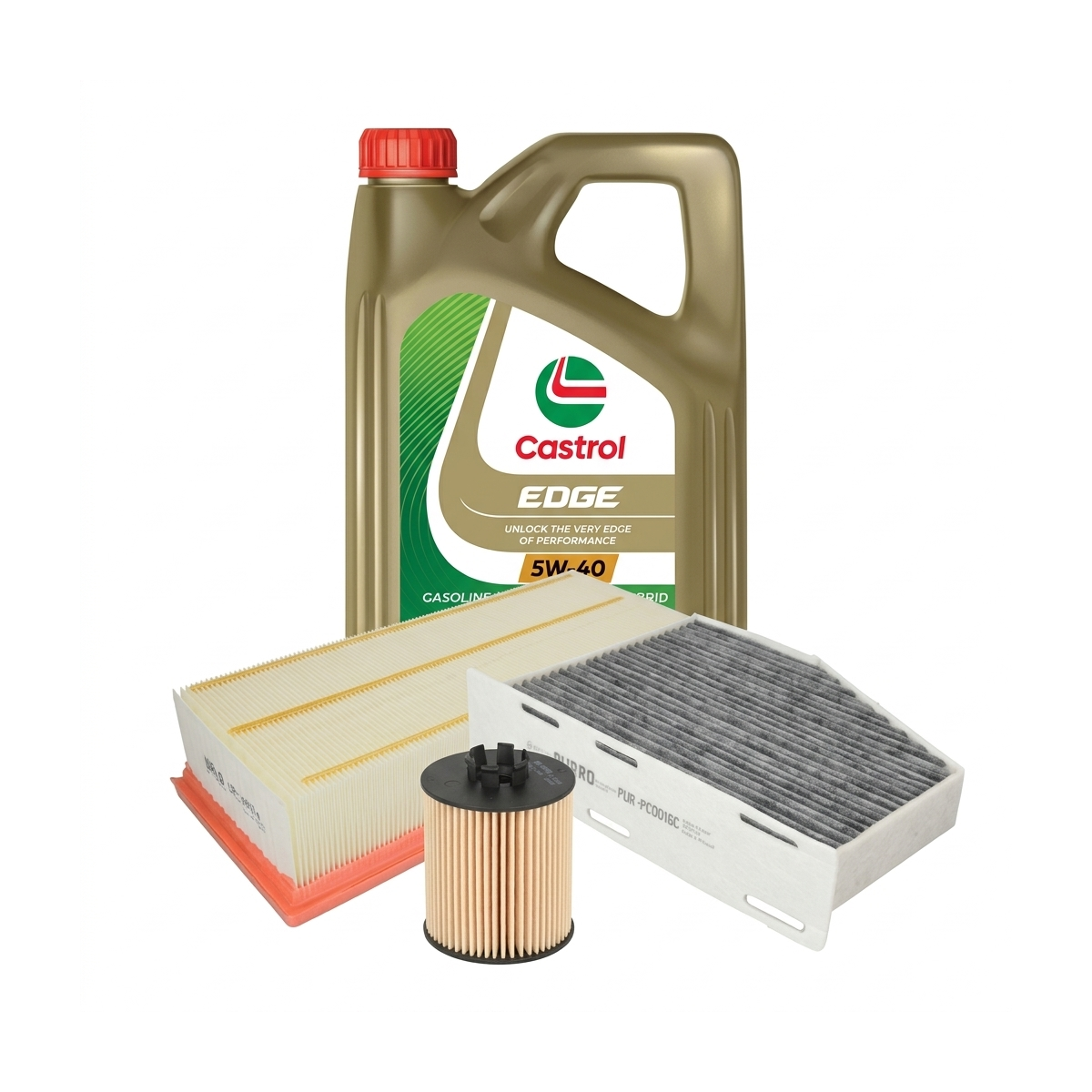 Kit revizie ulei Castrol EDGE 5W-40 + filtre VW Touran 1T3 1.4 TSI 170 CP – PURRO