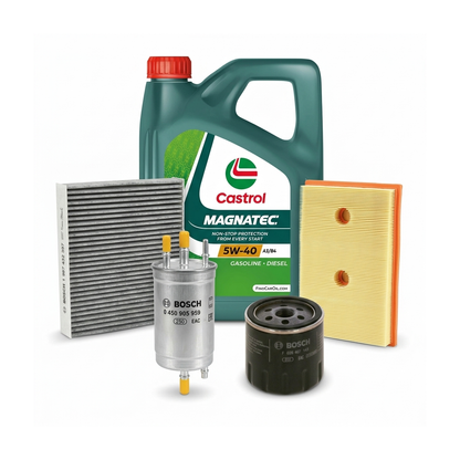 Kit revizie ulei Castrol MAGNATEC 5W-40 A3/B4 + filtre VW Jetta 4 1.4 TSI Hybrid 170 CP – Bosch