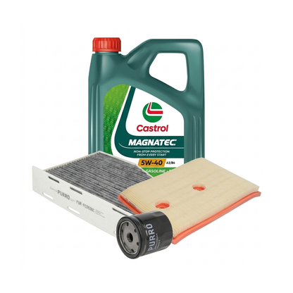 Kit revizie ulei Castrol MAGNATEC 5W-40 A3/B4 + filtre VW Jetta 4 1.4 TSI Hybrid 170 CP – PURRO
