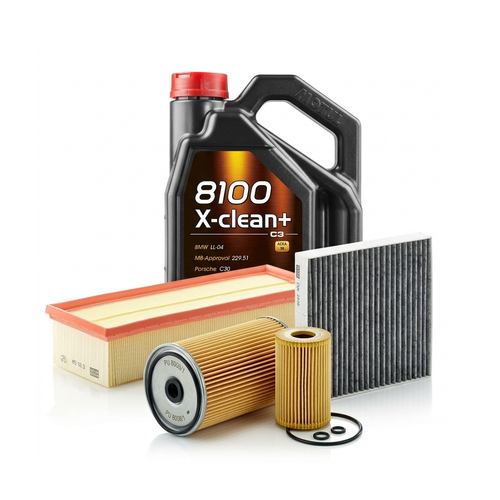 Kit revizie ulei Motul 8100 X-CLEAN+ 5W-30 + filtre VW Passat B7 2.0 TDI 177 CP – MANN