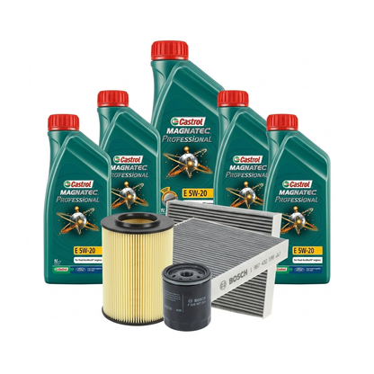 Kit revizie ulei Castrol Magnatec Professional Ford 5W-20 + filtre Ford Focus 3 2.0 162 CP – Bosch